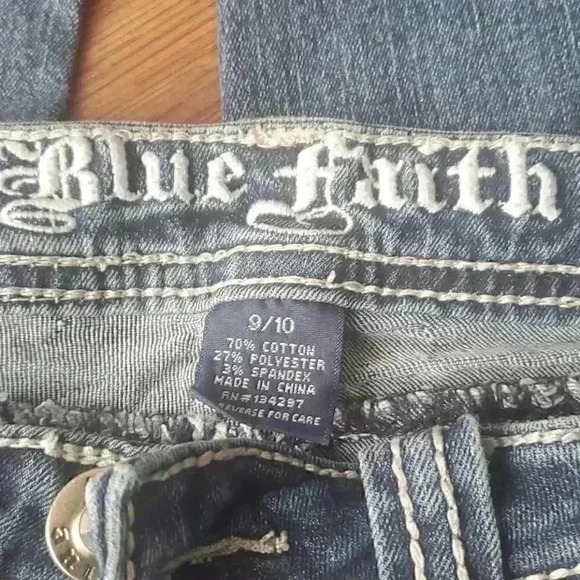 Blue Faith women jeans size 9/10 - Picture 6 of 8